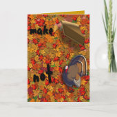 Grappige Thanksgiving Turkije Wenskaart Feestdagen Kaart (Voorkant)