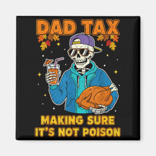 Grappige Thanksgiving Vader Belasting Skelet Kalko Magneet