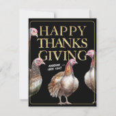 Grappige Thanksgiving Vermist Turkije Kaart (Voorkant)