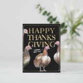Grappige Thanksgiving Vermist Turkije Kaart (Staand voorkant)