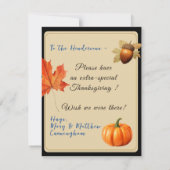 Grappige Thanksgiving Vermist Turkije Kaart (Achterkant)