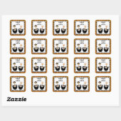 Grappige Thanksgiving Vierkante Sticker (Vel)