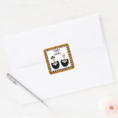Grappige Thanksgiving Vierkante Sticker (Envelop)