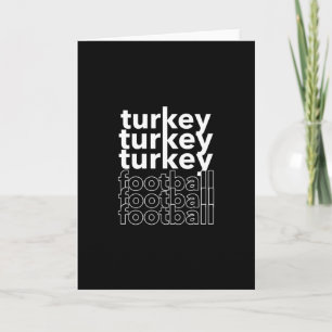 Grappige Thanksgiving Vintage Kalkoen Voetbal Fami Kaart
