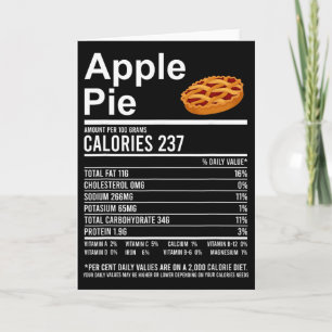 Grappige Thanksgiving Voedsel Kleding, Appeltaart  Kaart
