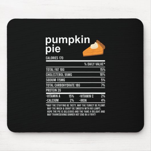 Grappige Thanksgiving-voedsel kleding Muismat (Voorkant)