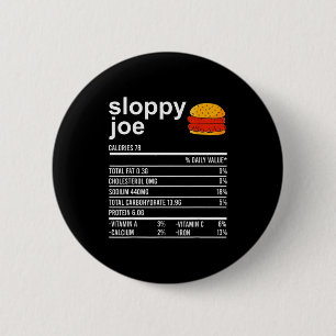 Grappige Thanksgiving-voedsel kleding, Sloppy Joe Ronde Button 5,7 Cm