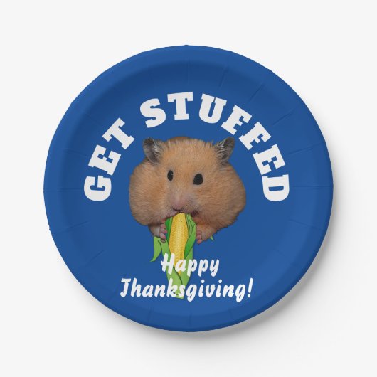 Grappige Thanksgiving voor hamsters Papieren Bordje (Voorkant)