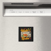 Grappige Thanksgiving Wake Bake Turkey Feestmaal D Magneet (Insitu (Vaatwasser))