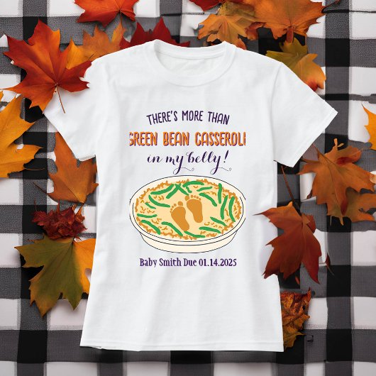Grappige Thanksgiving Zwangerschap Onthullen Baby  T-shirt