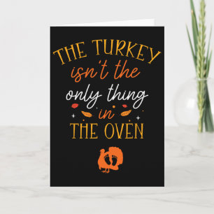 Grappige Thanksgiving zwangerschapsaankondiging De Kaart