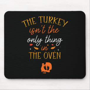Grappige Thanksgiving Zwangerschapsaankondiging De Muismat