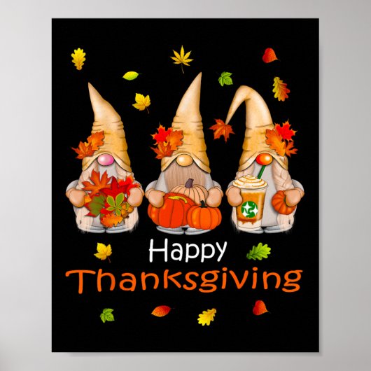 Grappige Thanksgivingen voor vrouwen Gnome - Gnomi Poster (Voorkant)