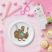 Grappige Thanksgivingkalkoen Papieren Bordje (Feest)