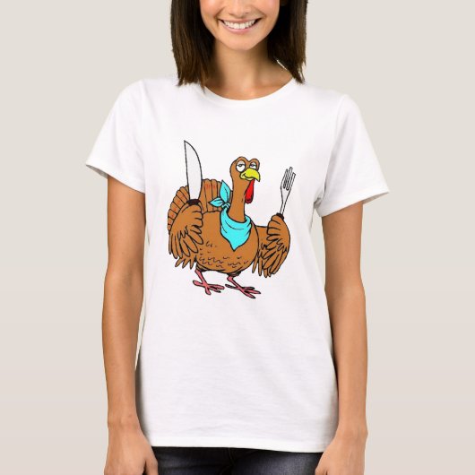 Grappige Thanksgivingkalkoen T-shirt (Voorkant)