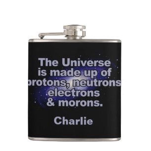 Grappige "The Universe" aangepaste naamkolf Heupfles