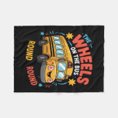 Grappige The Wheels On The Bus Fleece Deken (Voorkant (Horizontaal))