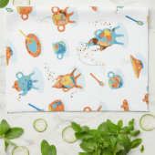 Grappige thee - feest. keukenhanddoek (Gevouwen)