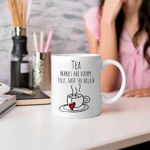 Grappige thee maakt me blij koffiemok
