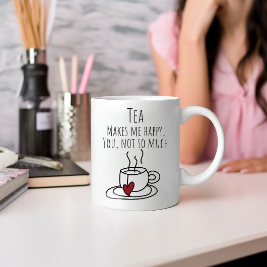 Grappige thee maakt me blij koffiemok