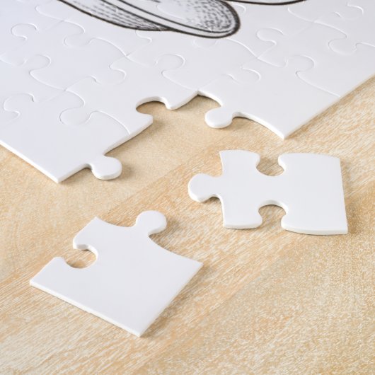 Grappige thee mokken kersttijd legpuzzel (Zijkant)