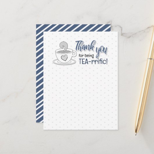 Grappige Thee Puns Grappen Op Postkaart (Voorkant / Achterkant in situ)