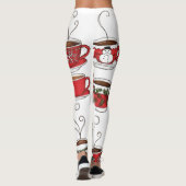 Grappige theekopjes kersttijd leggings (Achterkant)