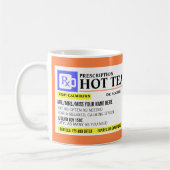 Grappige theemok met doktersrecept tweekleurige koffiemok (Links)