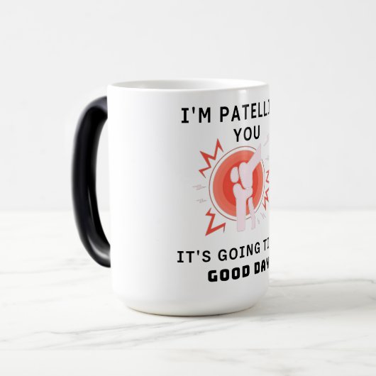 Grappige therapeut Puns Joke Het gaat op Tibia Magische Mok (Voorkant links)