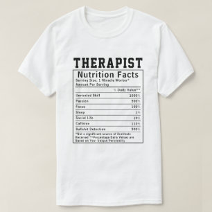Grappige therapeut Voedingsfeiten Medewerker Perso T-shirt