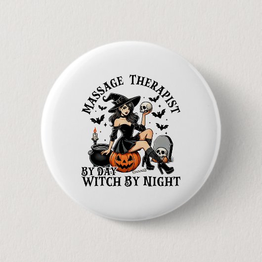 Grappige therapie Halloween Mage Therapeut door Da Ronde Button 5,7 Cm (Voorkant)