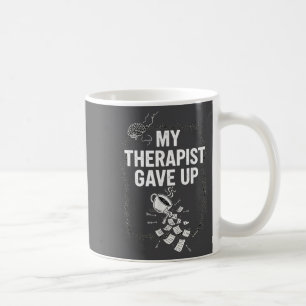 Grappige therapiequote Mijn therast stopte met kof Koffiemok