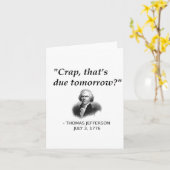 Grappige Thomas Jefferson Usa Geschiedenis Leraar  Kaart (Gele Bloem)
