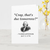 Grappige Thomas Jefferson Usa Geschiedenis Leraar Kaart (Gele Bloem)