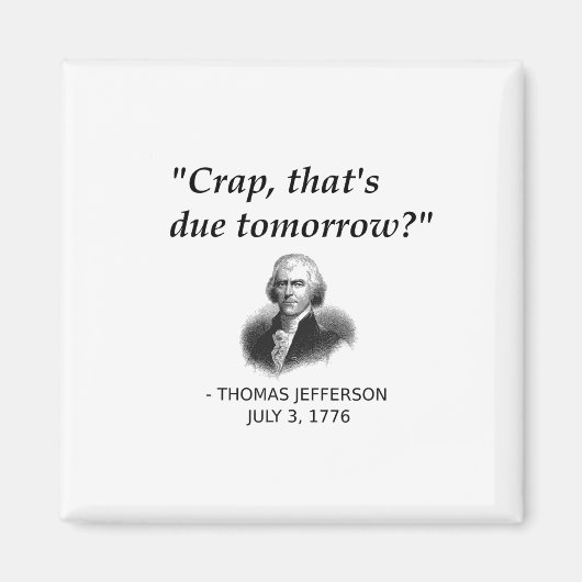 Grappige Thomas Jefferson Usa Geschiedenis Leraar  Magneet (Voorkant)