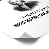 Grappige Thomas Jefferson USA geschiedenis leraar  Poster (Hoek)