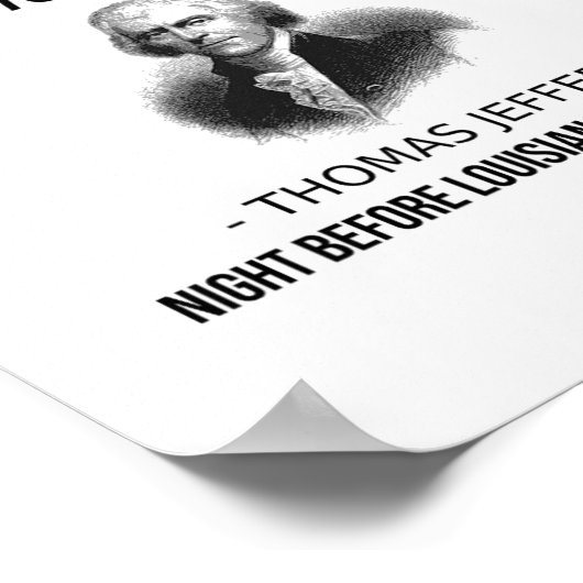 Grappige Thomas Jefferson USA geschiedenis leraar  Poster (Hoek)