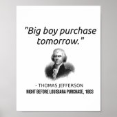 Grappige Thomas Jefferson USA geschiedenis leraar  Poster (Voorkant)