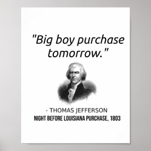 Grappige Thomas Jefferson USA geschiedenis leraar  Poster