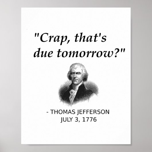 Grappige Thomas Jefferson VS Geschiedenis Leraar S Poster (Voorkant)