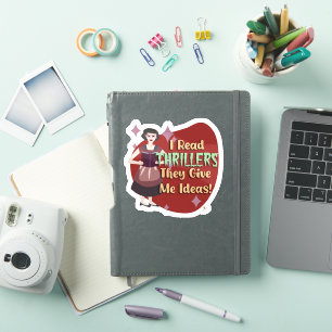 Grappige thrillerlezer Snarky Kitschy Huisvrouw Sticker