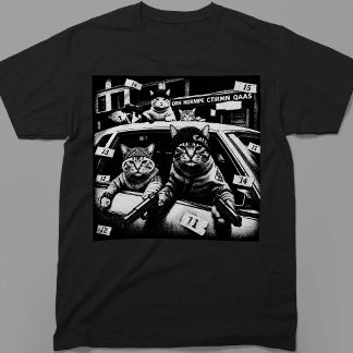 Grappige Thug Life Gangster Katten T-shirt