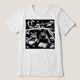 Grappige Thug Life Gangster Katten Tri-Blend Shirt