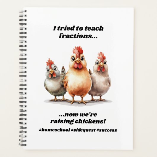 Grappige thuisschool kip planner (Voorkant)
