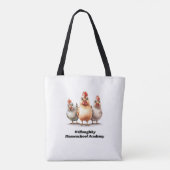 Grappige thuisschool kip tote bag (Achterkant)