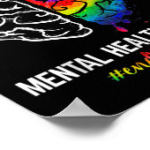 Grappige Tie Dye Einde Het Stigma Geestelijke Gezo Poster (Hoek)
