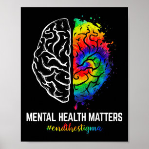 Grappige Tie Dye Einde Het Stigma Geestelijke Gezo Poster