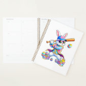Grappige Tie Dye Konijn Honkbal Paashaas Mannen Jo Planner (Display)