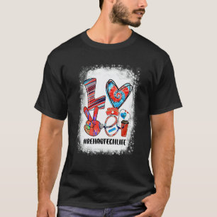 Grappige Tie Dye Stethoscoop Liefde Rehab Tech Lev T-shirt