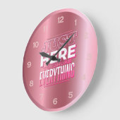 Grappige tiener citaat meisjes roze goud roze slaa grote klok (Hoek)